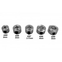 Bagues d'arrêt épaulées alu 3mm (10 pcs)