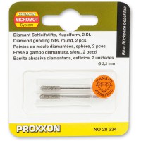 Meule sphérique diamanté 3,2mm (2pcs) Proxxon