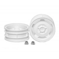 Jante blanche 4WD avant star dish – la paire – 1/10ème