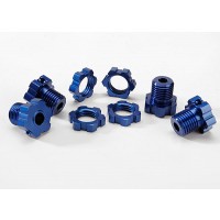 Hexagones et écrous de roues alu bleu anodisés