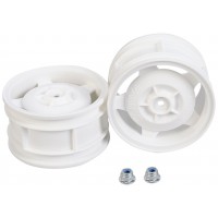 Jante blanche 4WD arrière star dish  – la paire – 1/10ème