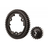 Couronne de transmission 50 dents large + pignon 20dts ACIER TRAITE - Traxxas XRT