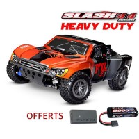 Traxxas Slash 4x4 Brushless BL-2s HD Fox Accu + Chargeur SUR-COMMANDE