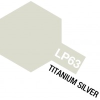 Pot de peinture laquée Tamiya LP-63 titane argent 10ml