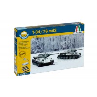 1/72e Italeri T-34 + T 76 Modèle 1942- Assemblage rapide