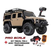 Traxxas TRX-4 Land Rover Defender avec TREUIL 1/10e SABLE