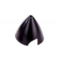 Embout de cone seul Noir plastique diamètre 45mm 