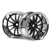 Jantes WORK 26mm chromée/noire 9mm – la paire