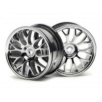 Jantes HPI étoiles BBS 26mm chromée (1mm offset) – la paire - 1/10 ème 