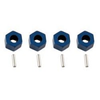 Hexagone ALU bleu avants/arrières & Pin Set (4pièce(s) - MINI LST/2,MICRO RAMINATOR