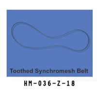 Toothed synchromesh courroie