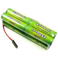 Accu NiMH A2pro pack bloc émetteur 9.6v prise Futaba servo - 2500 mAh