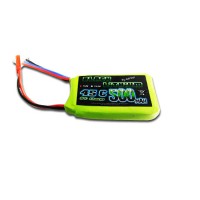 Accu LiPo Black Lithium 500mAh 45C 2S (30.8 grs) BEC