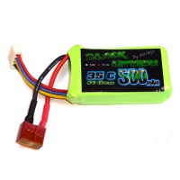 Accu LiPo Black Lithium 500mAh 35C 3S (47.6 grs) Dean