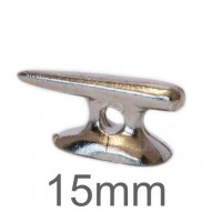 Taquet nickelé percé 15mm de long pièce