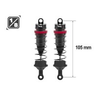 Paire d'amortisseurs 1/8e 105mm BIG BORE 16mm + kit 3 ressorts (H/M/S)