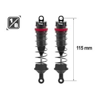 Paire d'amortisseurs 1/8e 115mm BIG BORE 16mm + kit 3 ressorts (H/M/S)