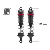 Paire d'amortisseurs 1/8e 120mm BIG BORE 16mm + kit 3 ressorts (H/M/S)