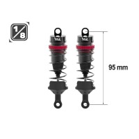 Paire d'amortisseurs 1/8e 95mm BIG BORE 16mm + kit 3 ressorts (H/M/S)