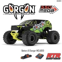 Arrma 1/10 GORGON 4X2 MEGA 550 Jaune RTR
