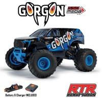 Arrma 1/10 GORGON 4X2 MEGA 550 Bleu RTR
