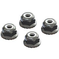 Écrous nylstop M4 à embase de 7 mm, argentés (4)
