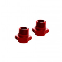 Hexagones de roues 17.6mm en aluminium rouge (x2) - Arrma