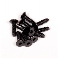 Vis hex tête plate M2.6x10mm noir (10pcs)