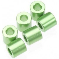 Espaceurs ALU 6x3x6mm vert 6 pièces