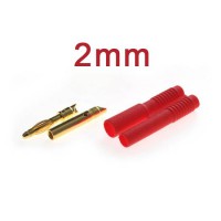 Connecteur 2.0mm plaqué or avec détrompeur 1 pièce