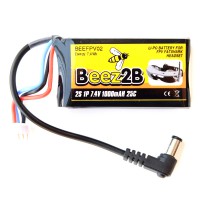 Accu LiPo Beez2B 7.4V 1000mAh 25C pour lunettes Fatshark