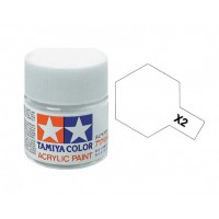 Pot de peinture acrylique Tamiya X-2 Blanc brillant 10ml