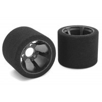 Roues mousses Corally Attack touring arrière 38,5mm 30 shore Pink 1/12e