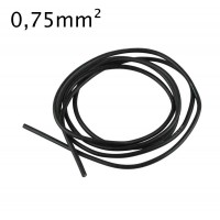 Câble silicone 18AWG 0,75mm² – noir 1 Mètre