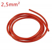 Câble silicone 14AWG 2,5mm² – rouge 1 Mètre