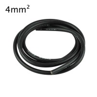 Câble silicone Yuki 12AWG 4mm² – noir 1 Mètre