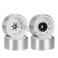 Jantes Beadlocks Blanches Métal lestées FAST - Hexa 12mm 100gr