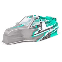 Carrosserie non découpée turquoise/grise NXT EVO avec stickers