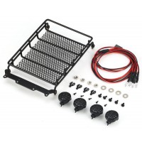 Galerie acier avec barre de led pour TRX-4/ SCX10/ TAMIYA