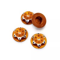 Ecrous de roues borgnes en aluminium 17mm Orange 1/8e Spirit