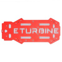 Option plaque supérieur aluminium rouge TB250 racer eTurbine