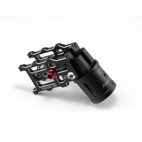 Fixation de bras rétractable Alu CNC noir D30mm Auto Edition pour multicopter
