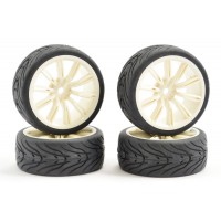 Roues Fastrax 20SP Blanches STREET 4pcs 1/10 Piste