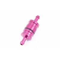 Filtre à carburant anodisé rose Fastrax + 1 collier de serrage blanc