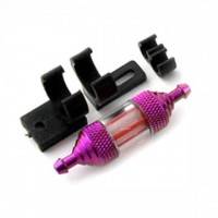 Filtre à carburant Deluxe anodisé violet Fastrax avec support