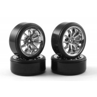 Roues Fastrax 10 branches DRIFT STREET Chromée 1/10 4pcs