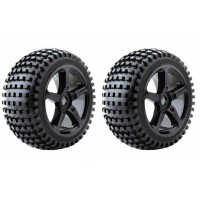 Roues Fastrax ROCK MTD 5 batons NOIR 1/8 Truggy