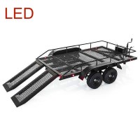 Fastrax Remorque et rampes aluminium + LED pour véhicule 1/10