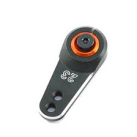 Palonnier Fastrax alu noir renforcé (23 dents) pour servos KO/Sanwa