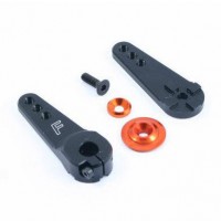 Palonnier Double Fastrax alu JUMBO noir renforcé 3 en 1 (15 dents) pour servos Savox, Multiplex Rhino Digi 4, Losi 5T et Hitec